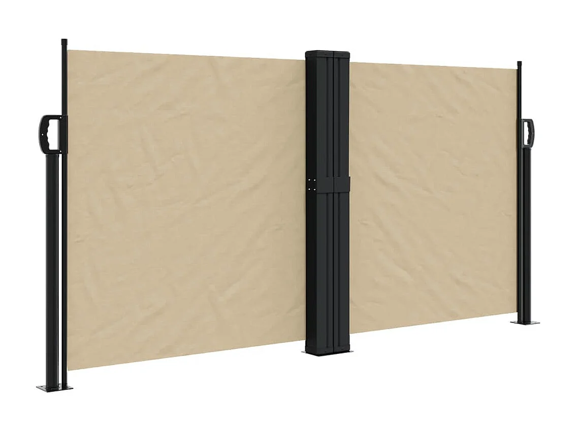 Auvent latéral rétractable beige 120x600 cm FR82423