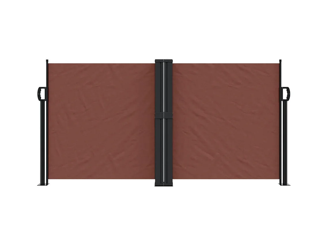 Auvent latéral rétractable marron 120x1200 cm FR16975