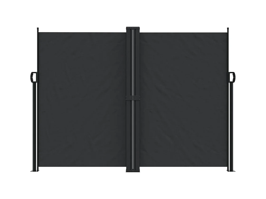 Auvent latéral rétractable noir 180x1200 cm FR47498