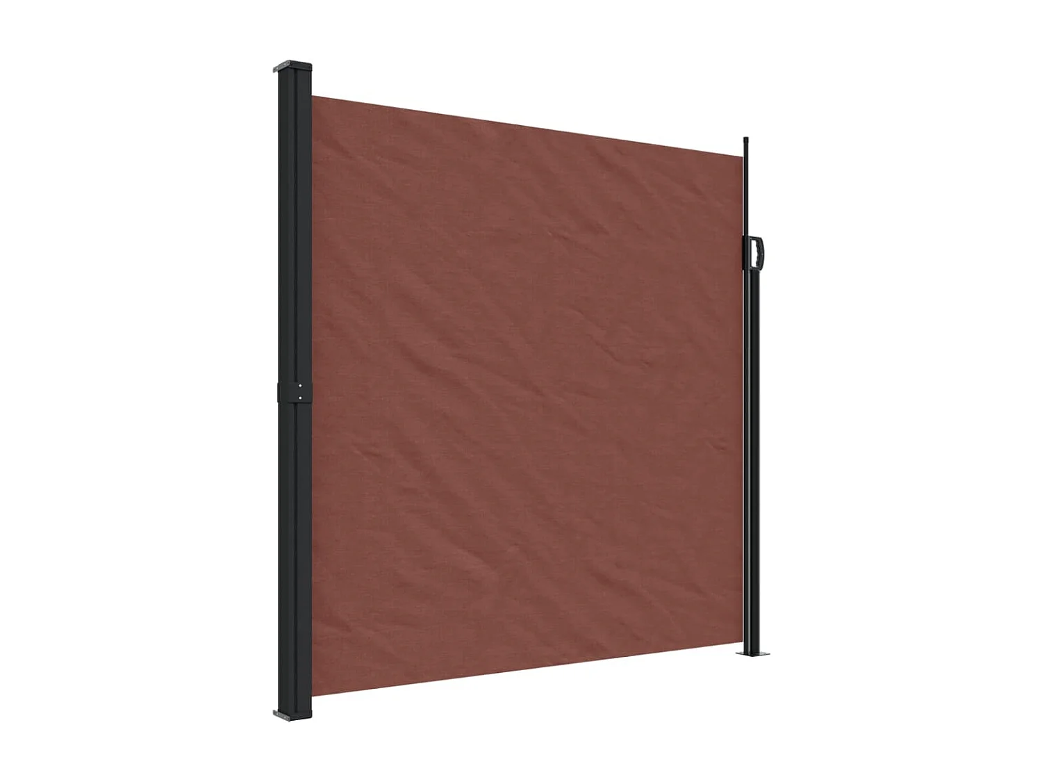 Auvent latéral rétractable marron 200x500 cm FR32713