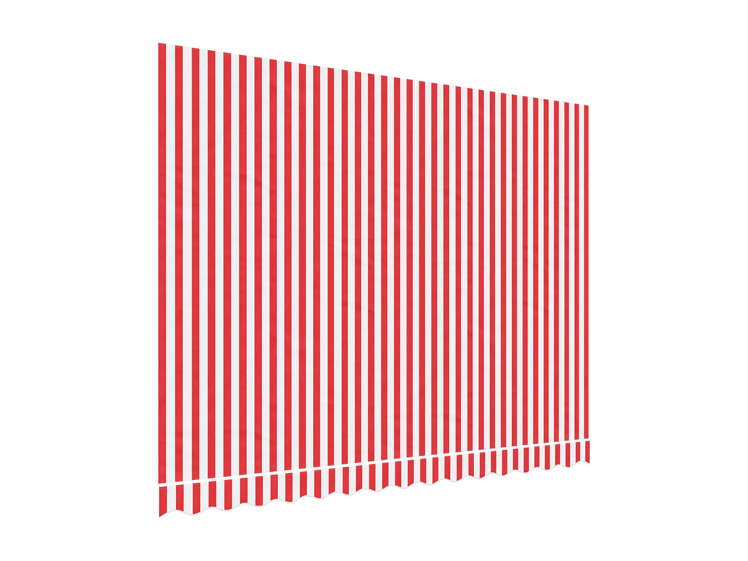 Tissu de remplacement pour auvent rayures rouges et blanches FR97808