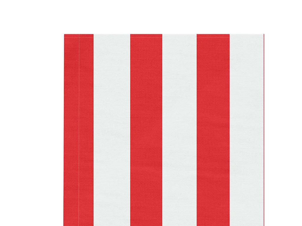 Tissu de remplacement pour auvent rayures rouges et blanches FR97808