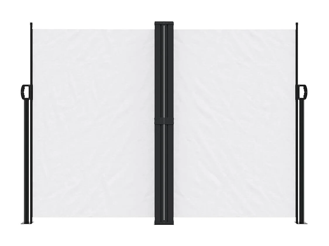 Auvent latéral rétractable blanc 180x1000 cm FR44432