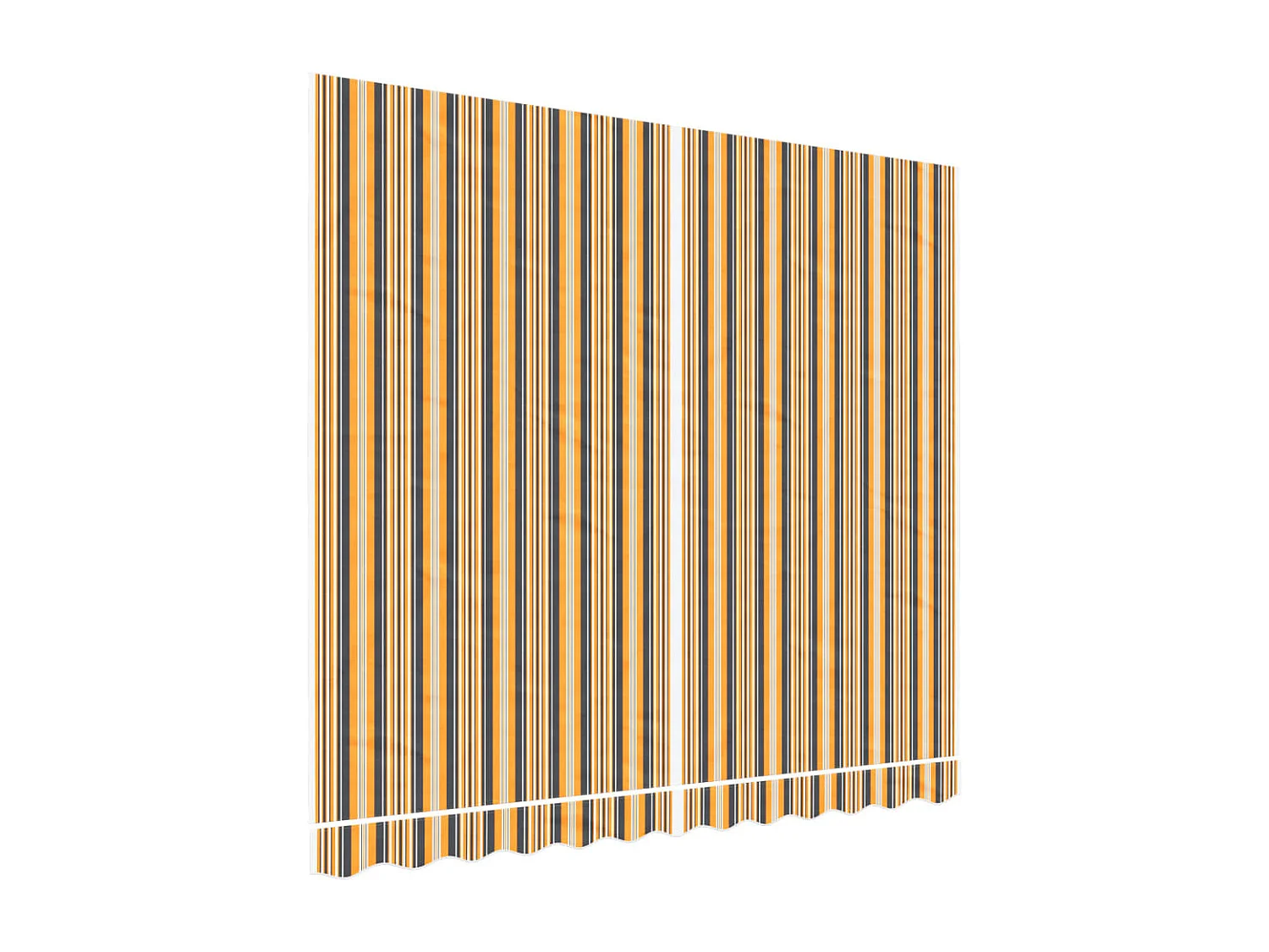 Tissu de remplacement pour auvent rayures multicolores 3x2,5 m FR46362