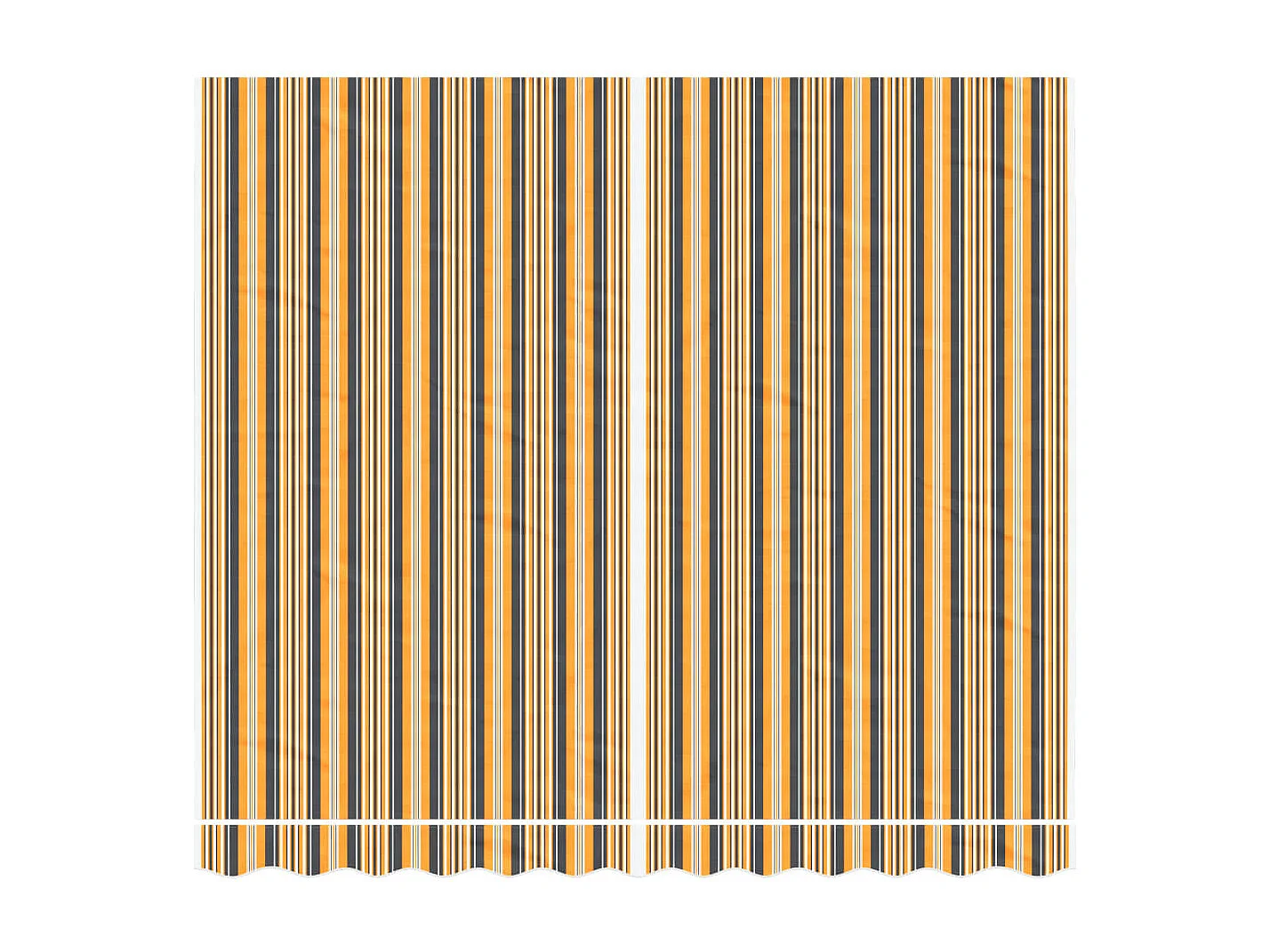 Tissu de remplacement pour auvent rayures multicolores 3x2,5 m FR46362