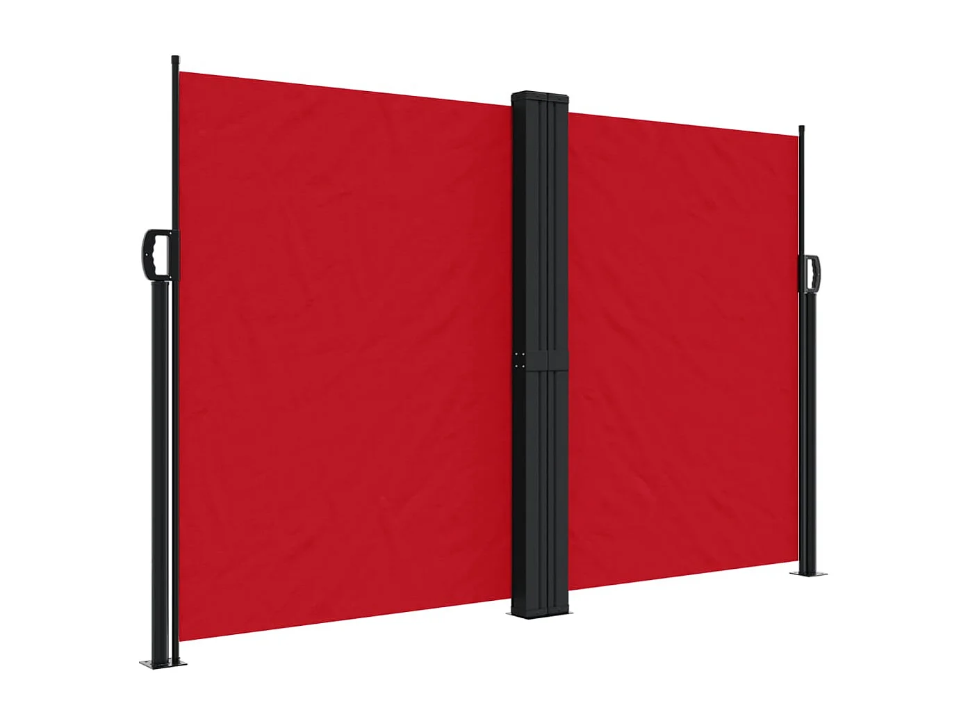 Auvent latéral rétractable rouge 160x600 cm FR59700