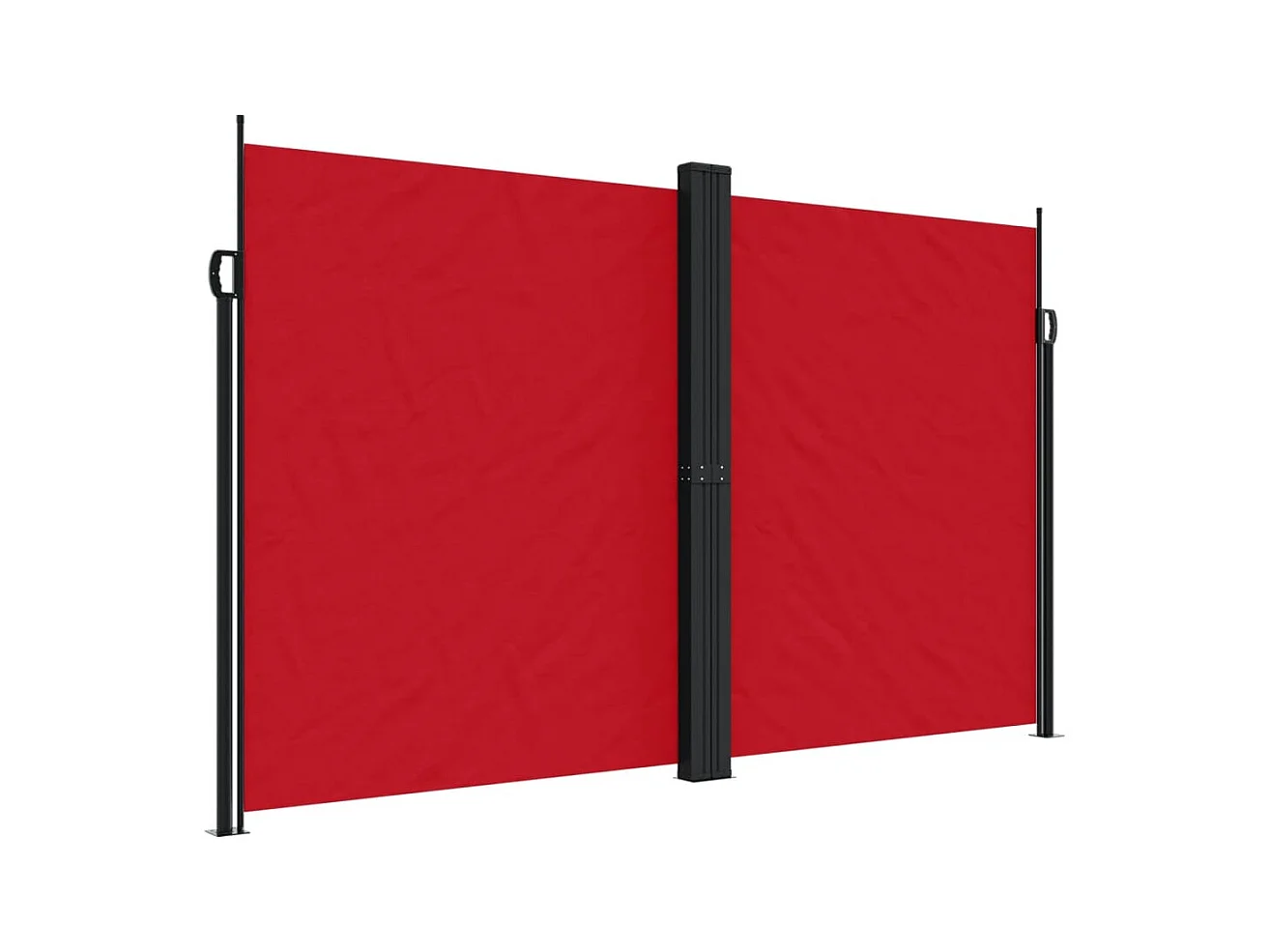 Auvent latéral rétractable rouge 200x600 cm FR21066