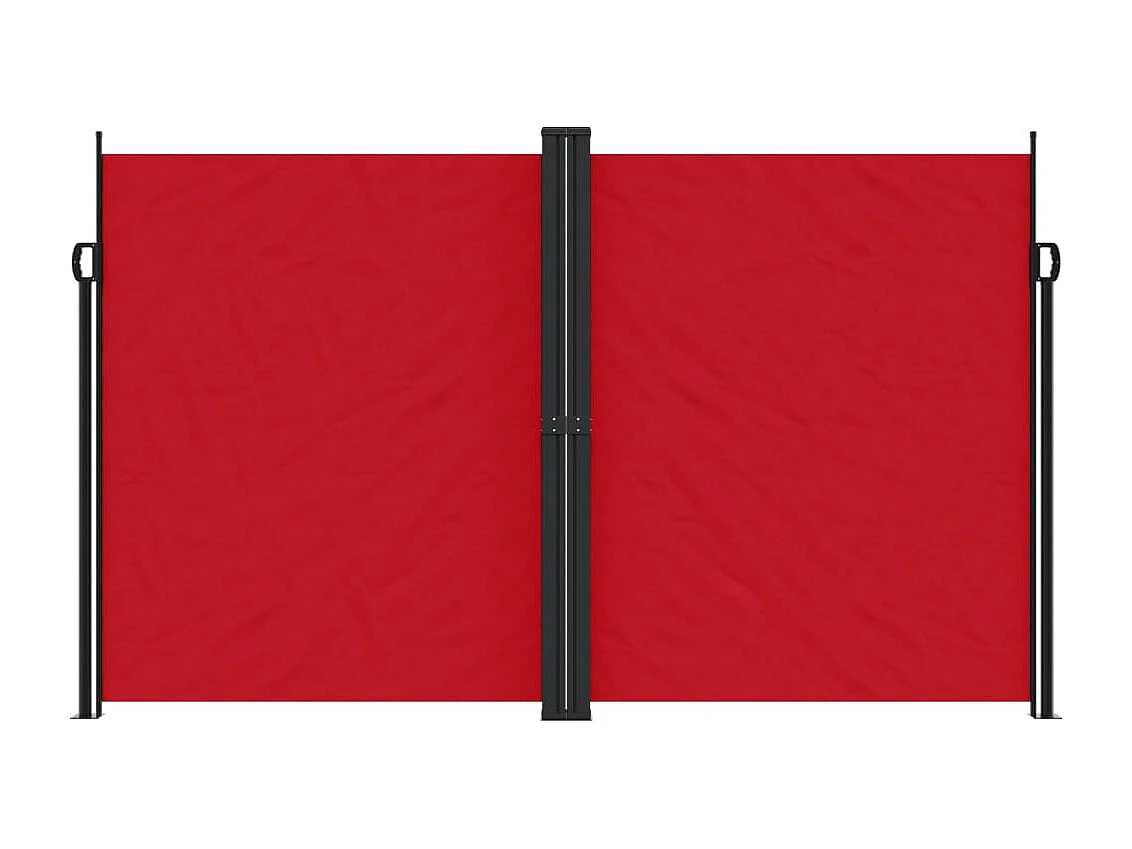 Auvent latéral rétractable rouge 200x600 cm FR21066