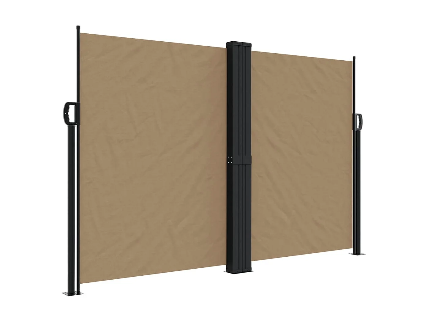 Toldo lateral retráctil gris taupe 160x1000 cm ES917429