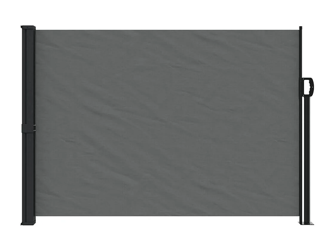 Auvent latéral rétractable anthracite 140x600 cm FR86092