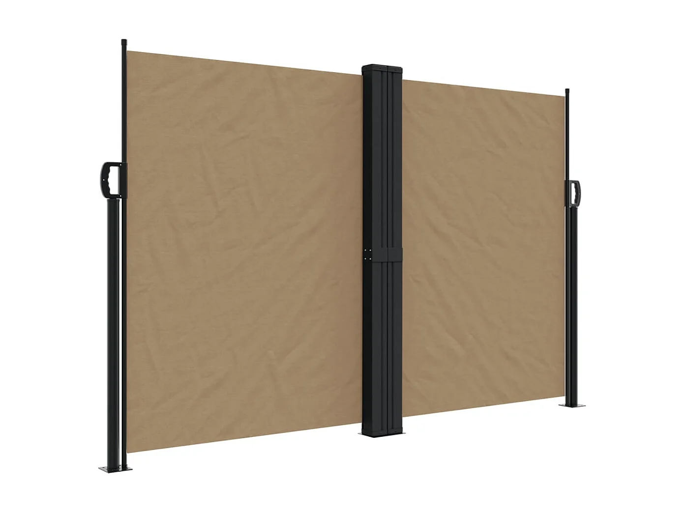 Toldo lateral retráctil gris taupe 160x600 cm ES768394