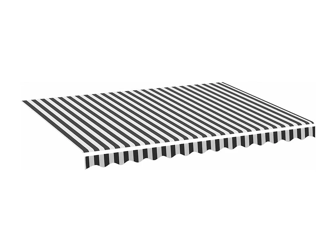 Tissu de remplacement pour auvent Anthracite et blanc 3,5x2,5 m FR89925