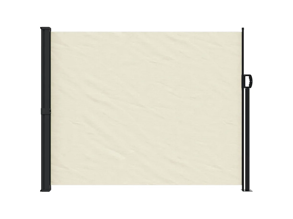 Auvent latéral rétractable crème 160x500 cm FR14671