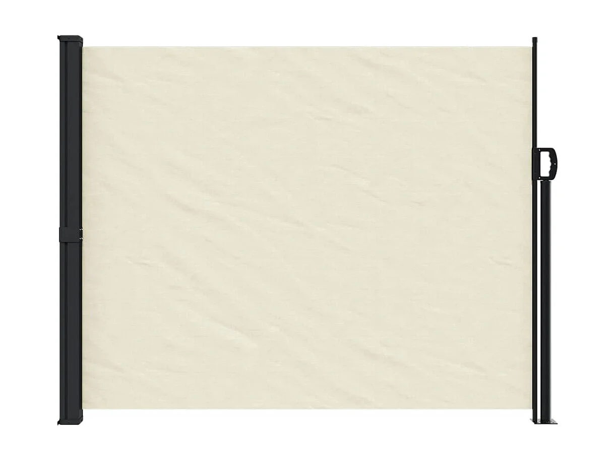 Windscherm uittrekbaar 160x500 cm crèmekleurig BE634325
