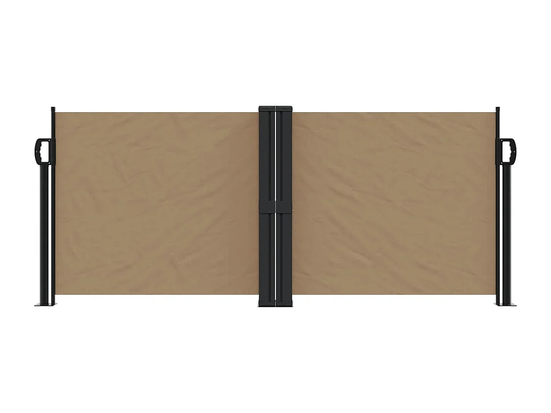 Auvent latéral rétractable taupe 100x1000 cm FR28983