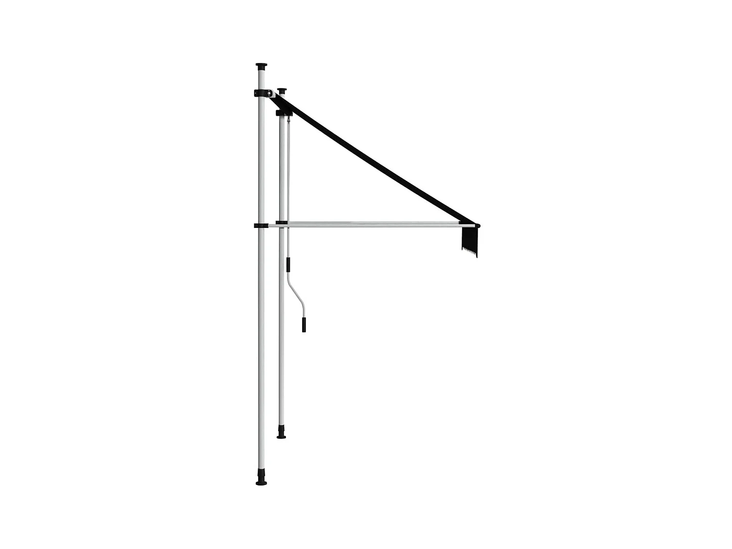 Auvent manuel rétractable 100 cm Anthracite FR78932