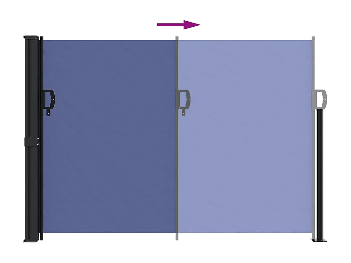 Auvent latéral rétractable bleu 140x300 cm FR98591