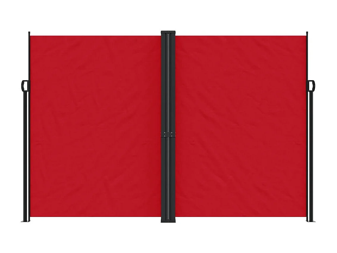 Auvent latéral rétractable rouge 220x1000 cm FR87739