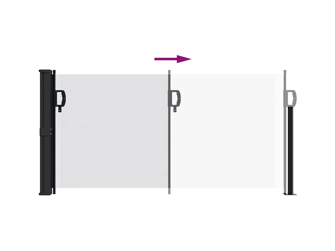 Auvent latéral rétractable blanc 100x500 cm FR91633