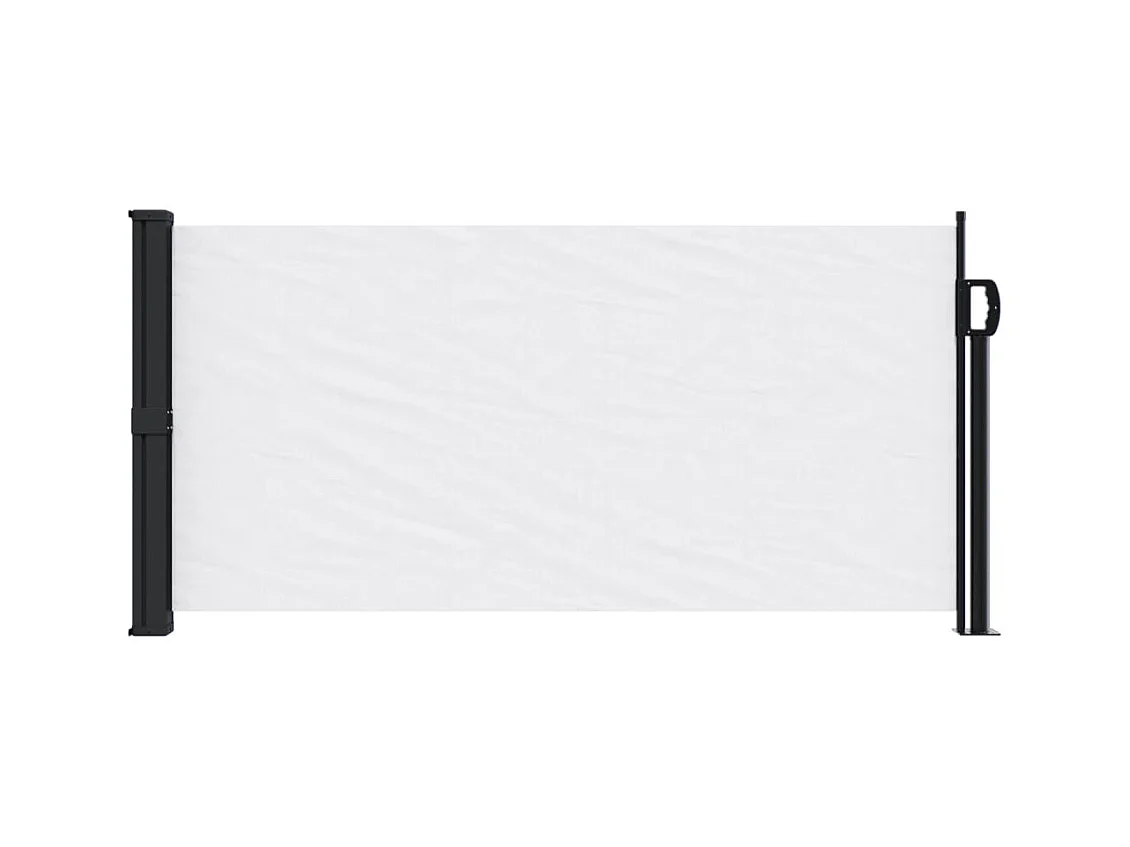 Auvent latéral rétractable blanc 100x500 cm FR91633