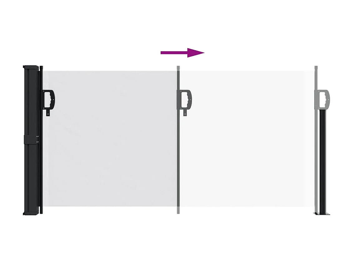 Auvent latéral rétractable blanc 100x500 cm FR91633