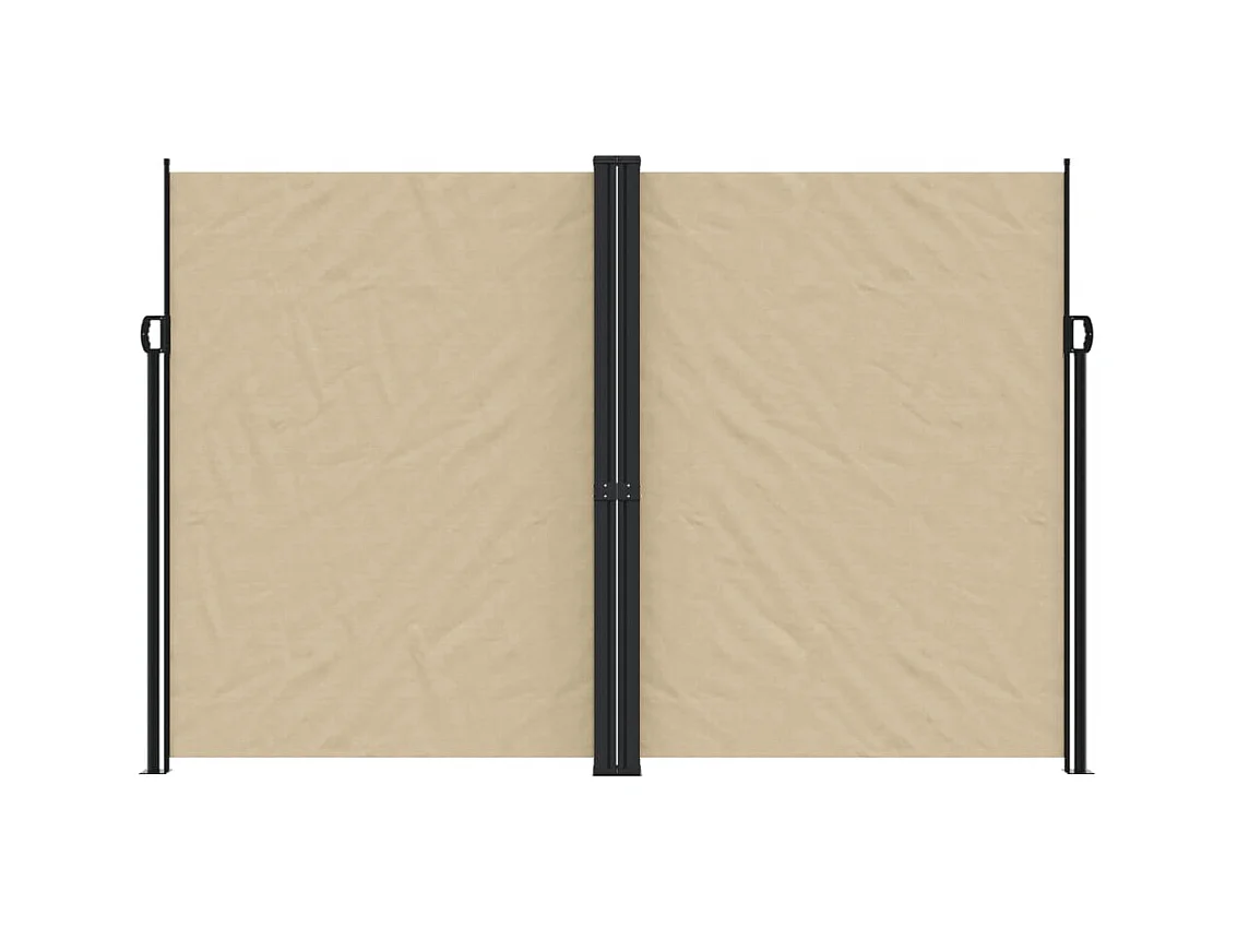 Auvent latéral rétractable beige 220x1200 cm FR45398