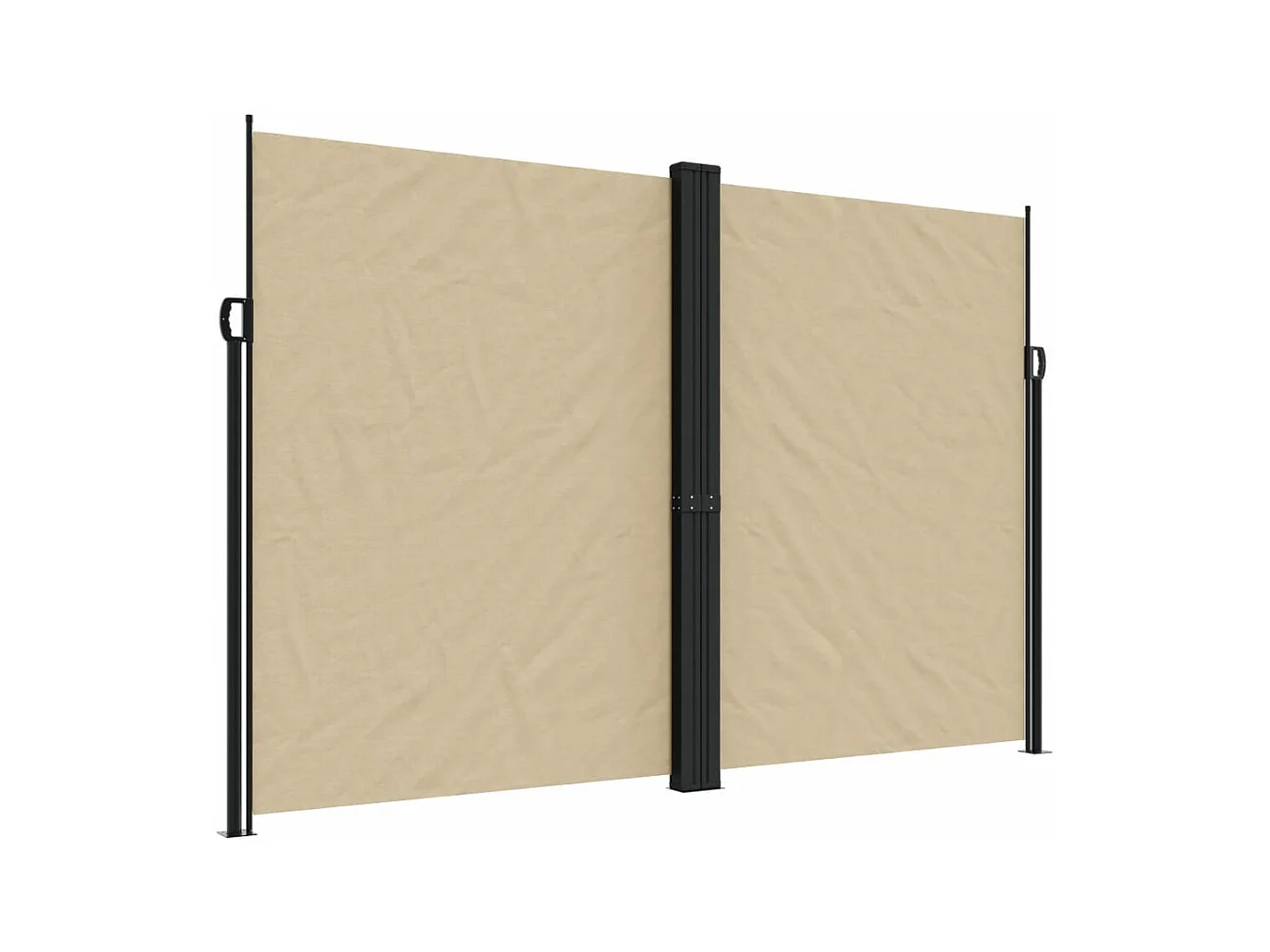 Auvent latéral rétractable beige 220x1200 cm FR45398
