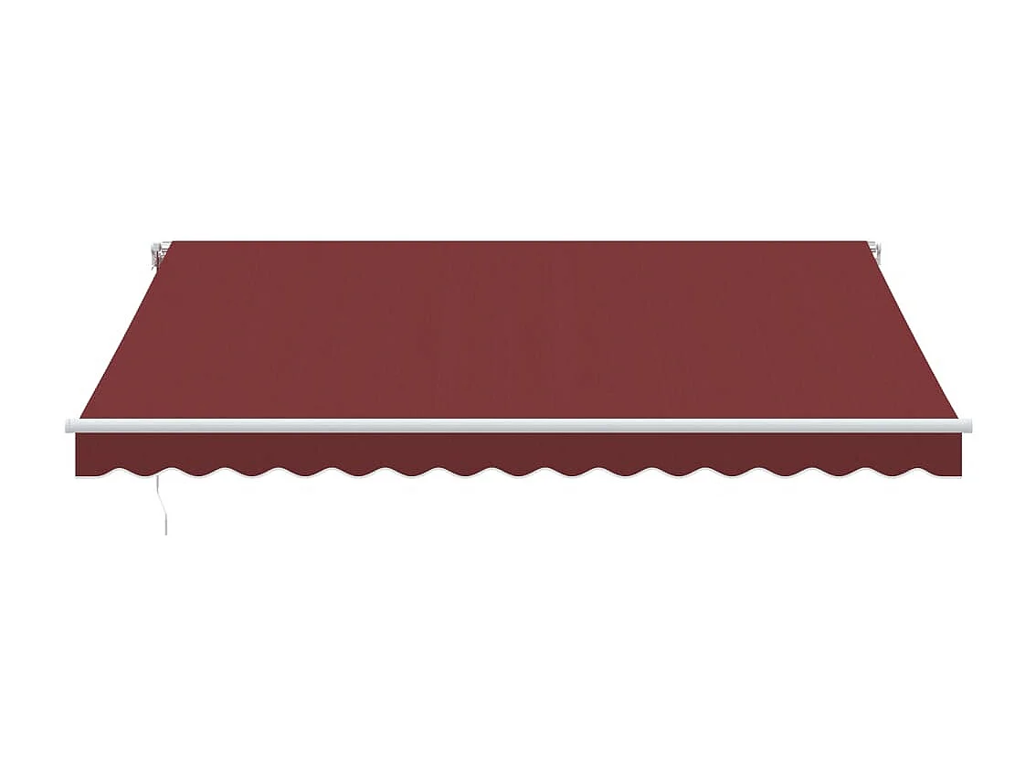 Toldo retráctil manual con luces LED burdeos 400x300 cm ES366022