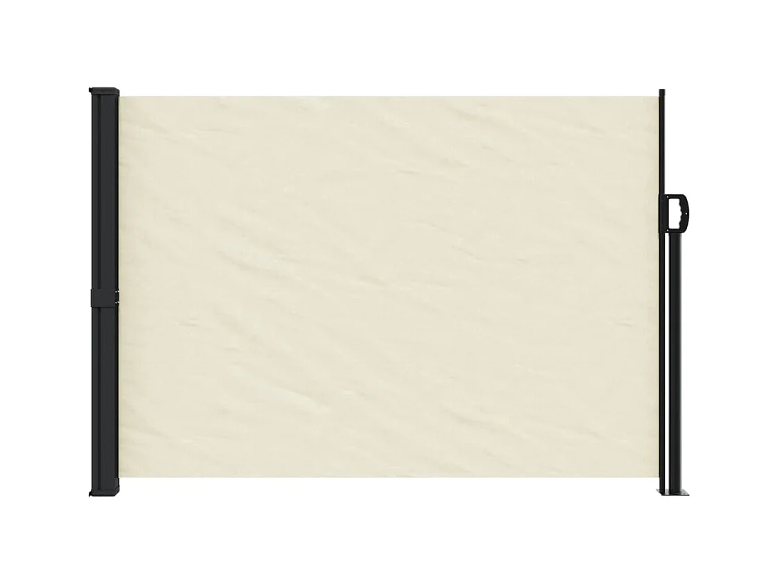 Auvent latéral rétractable crème 140x500 cm FR20774