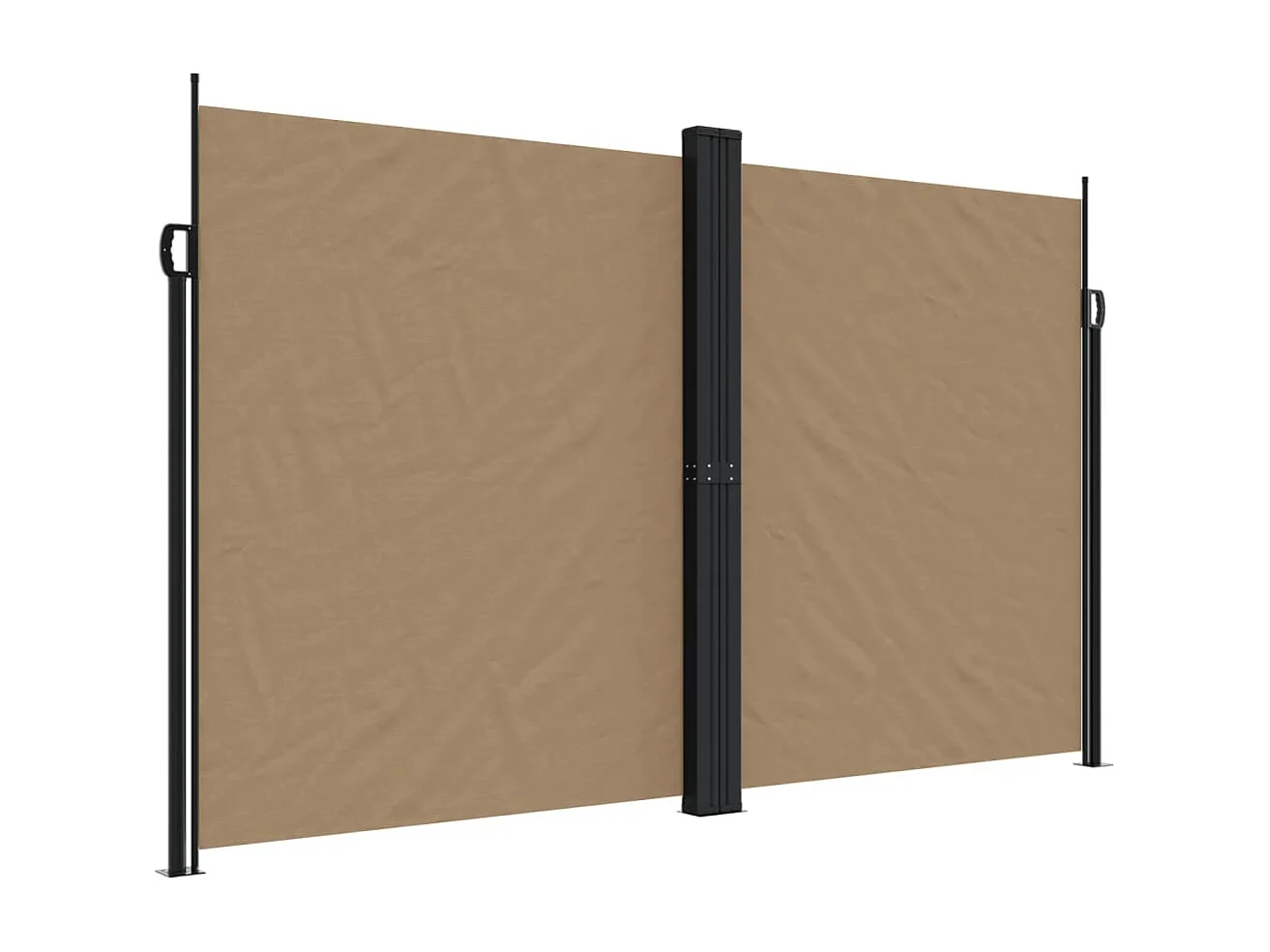Toldo lateral retráctil gris taupe 200x1200 cm ES328993