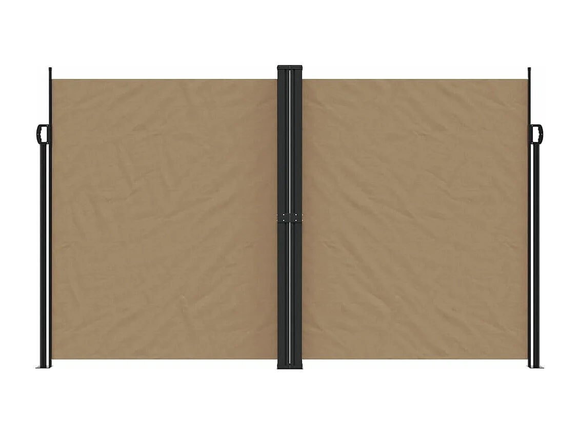 Toldo lateral retráctil gris taupe 200x1200 cm ES328993