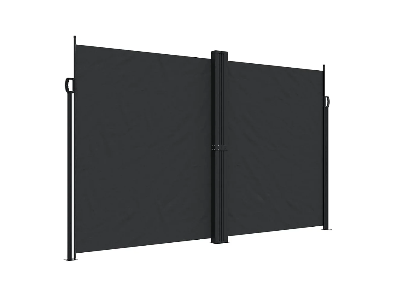 Auvent latéral rétractable Noir 200x1200 cm FR65908