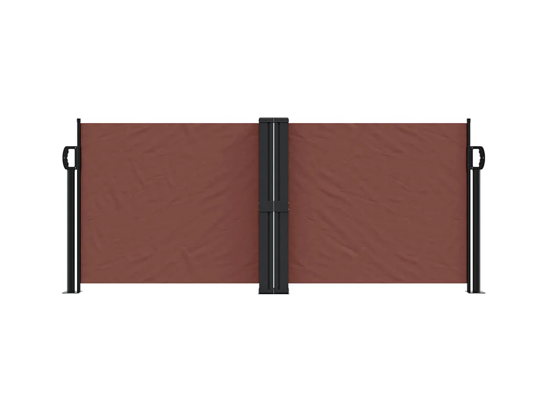 Auvent latéral rétractable marron 100x1000 cm FR89944