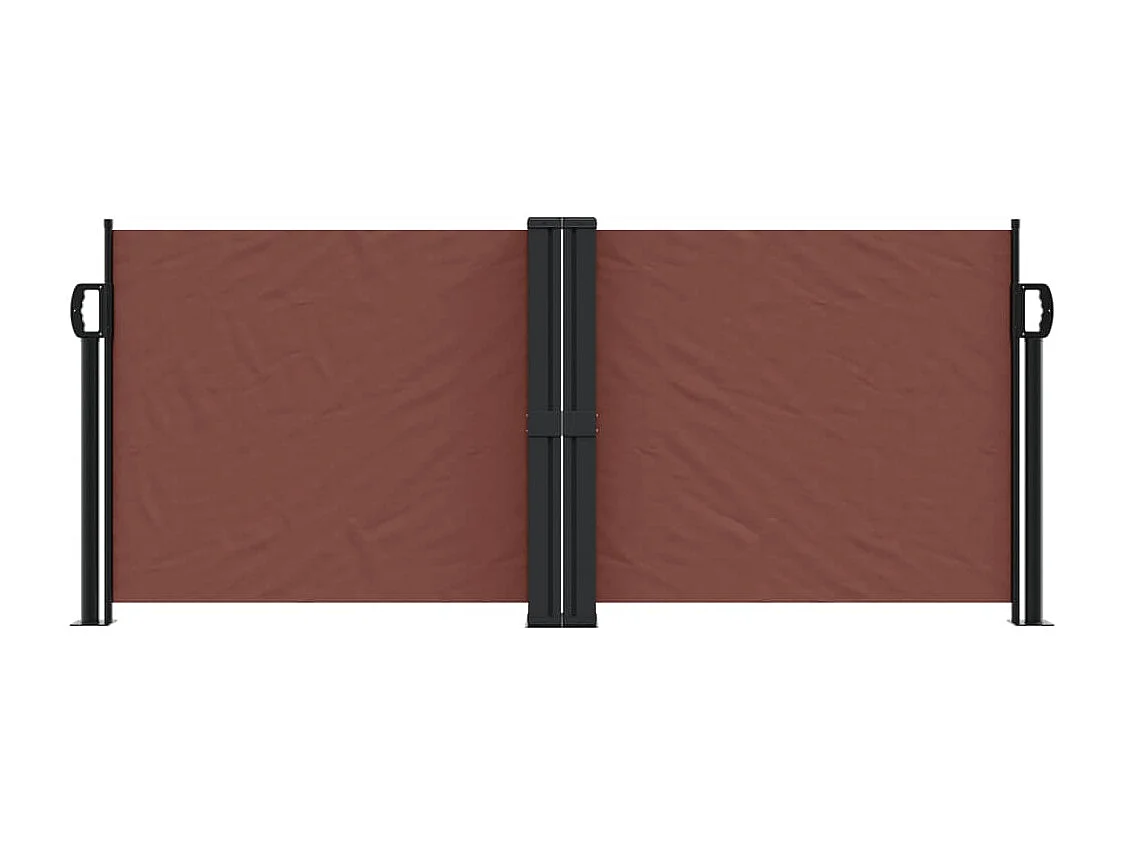 Auvent latéral rétractable marron 100x1000 cm FR89944