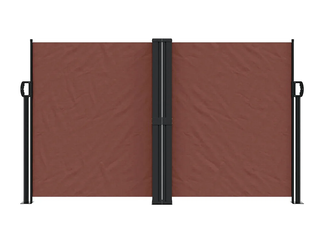 Auvent latéral rétractable marron 140x600 cm FR34172