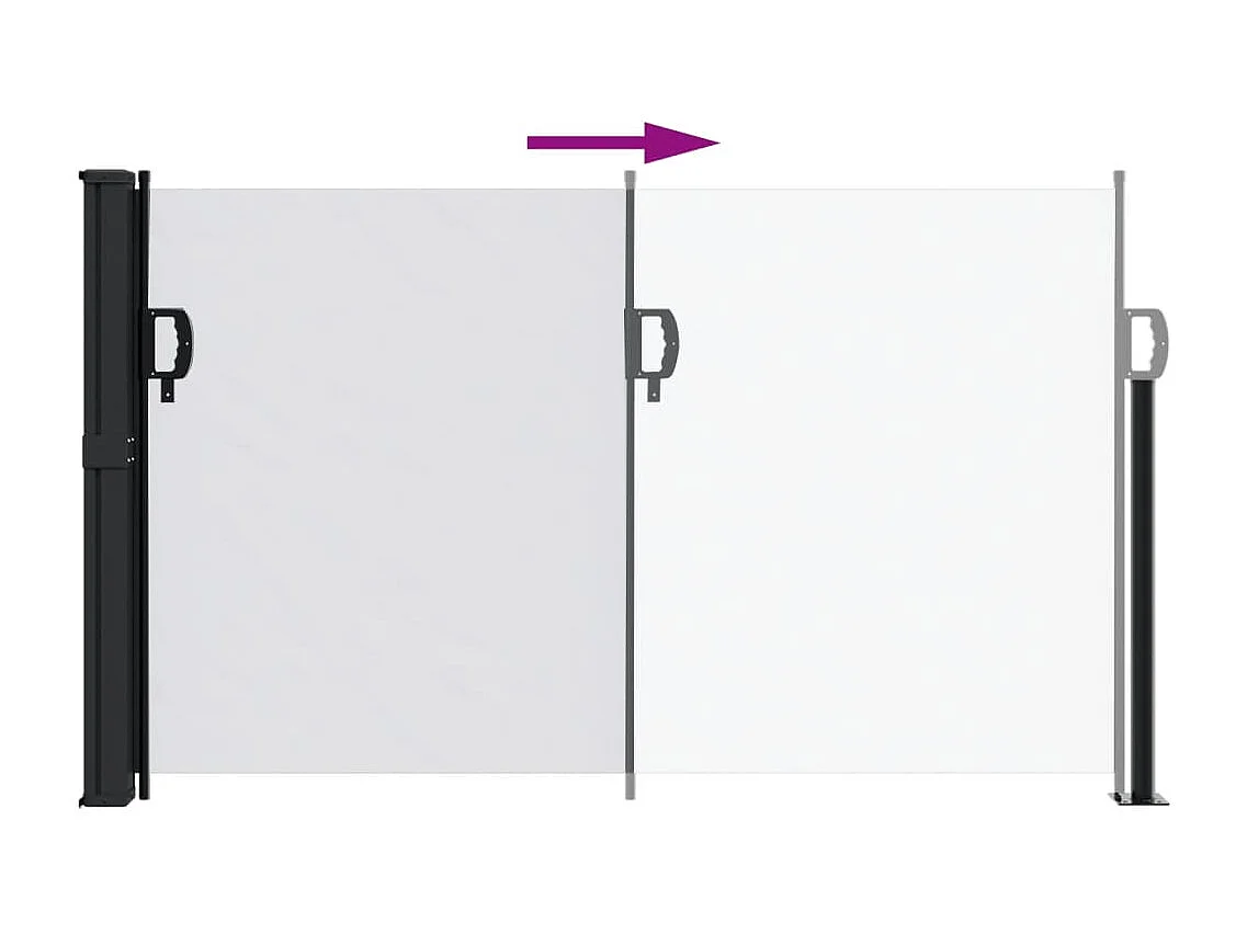 Auvent latéral rétractable blanc 120x600 cm FR92187