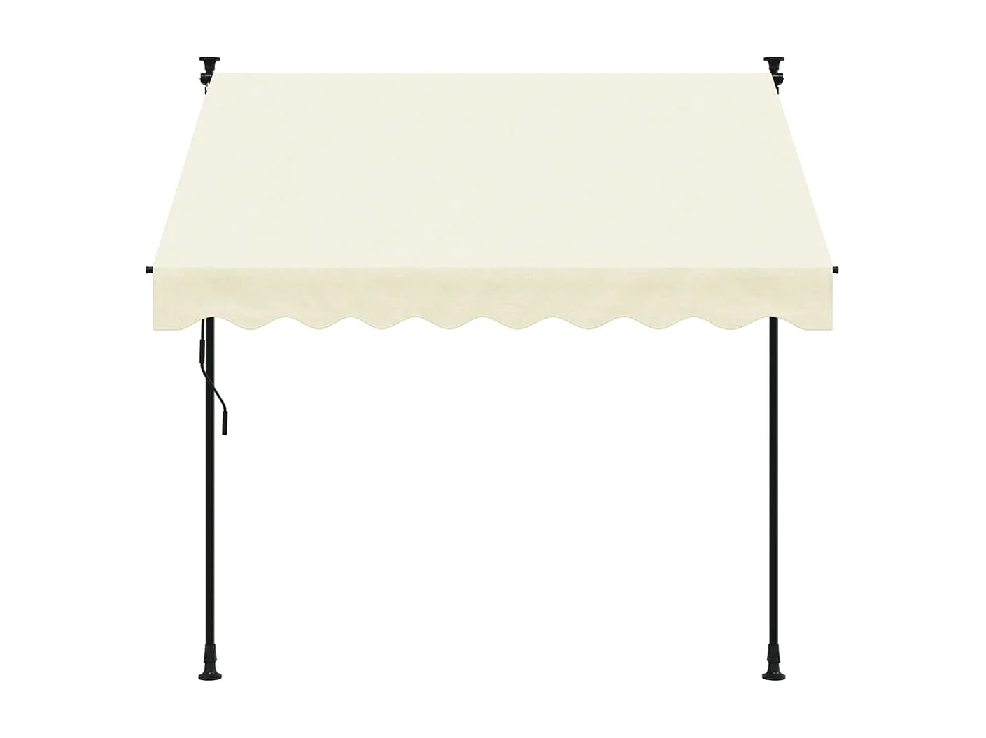 Auvent rétractable crème 200x150 m tissu et acier FR38516