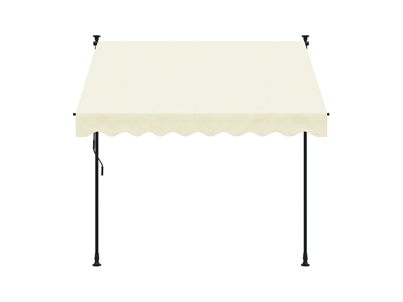 Auvent rétractable crème 200x150 m tissu et acier FR38516