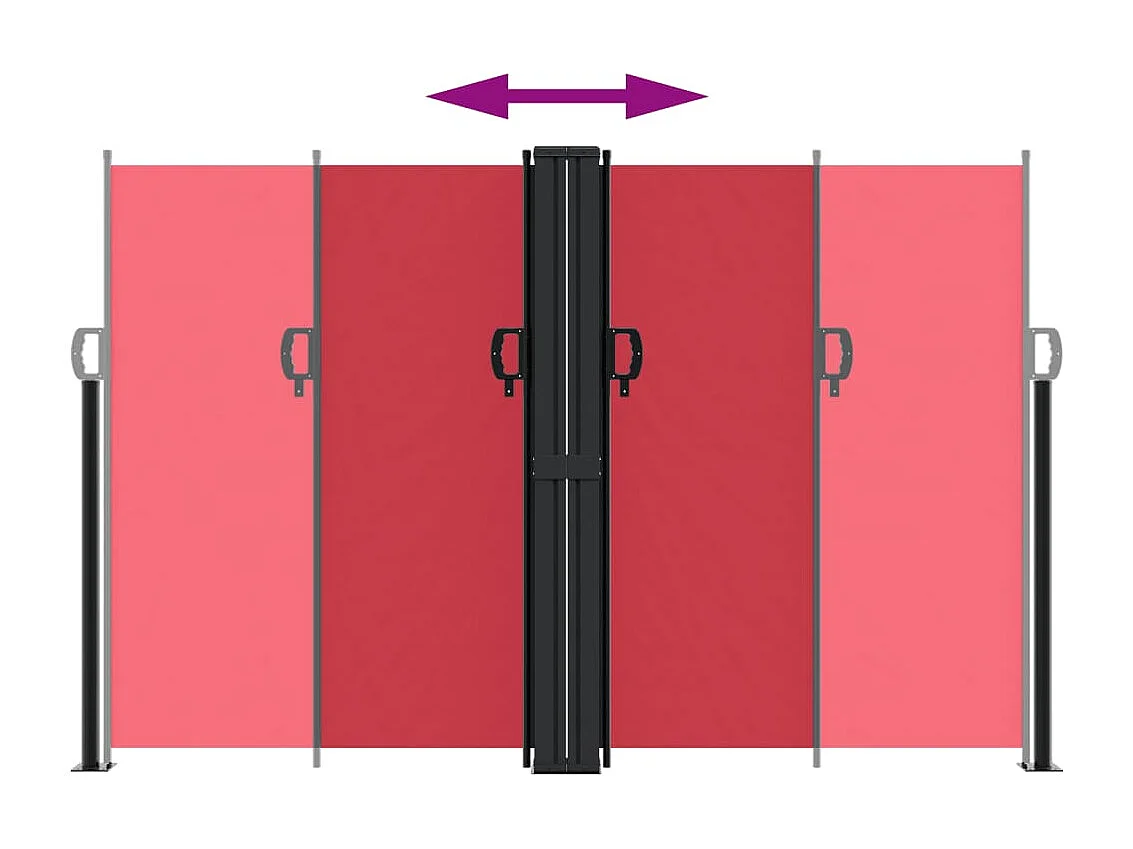 Toldo lateral retráctil rojo 160x1200 cm ES201665