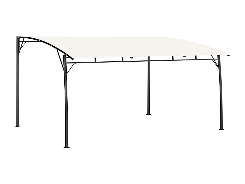 Auvent pare-soleil de jardin 4x3x2,55 m Crème FR30225