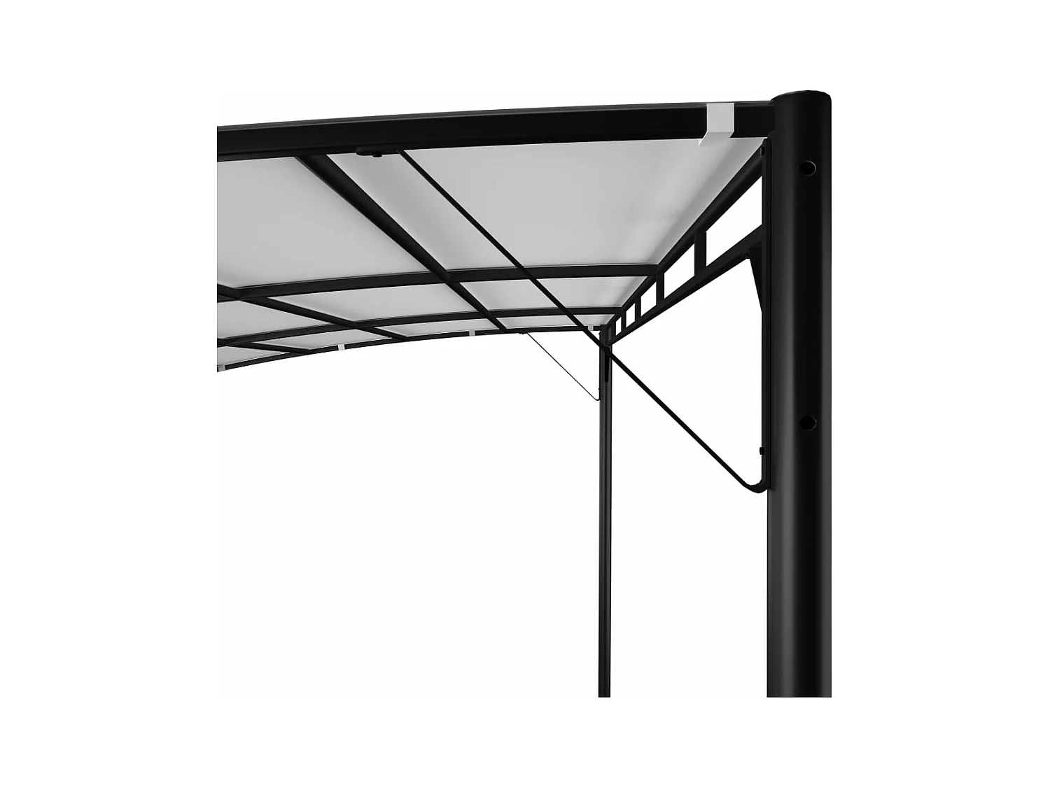 Auvent pare-soleil de jardin 4x3x2,55 m Crème FR30225