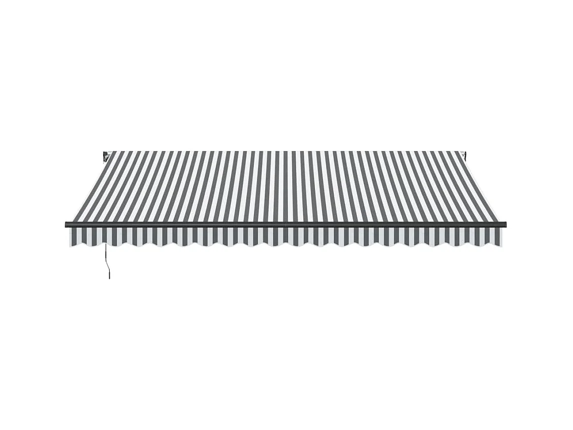 Luifel handmatig uittrekbaar en LED 450x300 cm antraciet en wit BE531555