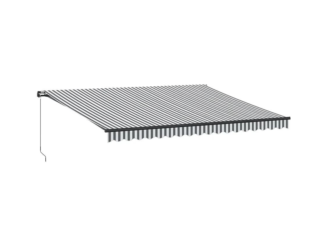 Luifel handmatig uittrekbaar en LED 450x300 cm antraciet en wit BE531555
