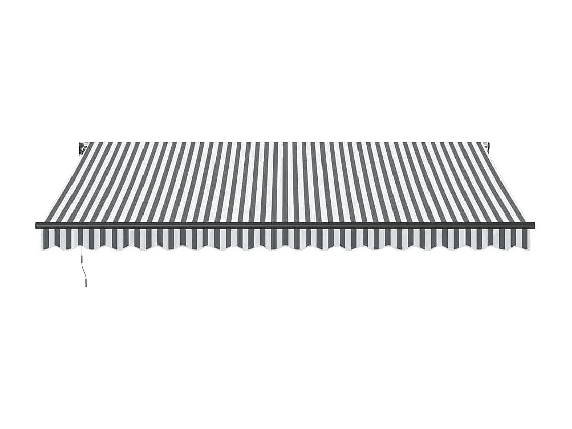 Luifel handmatig uittrekbaar en LED 450x300 cm antraciet en wit BE531555