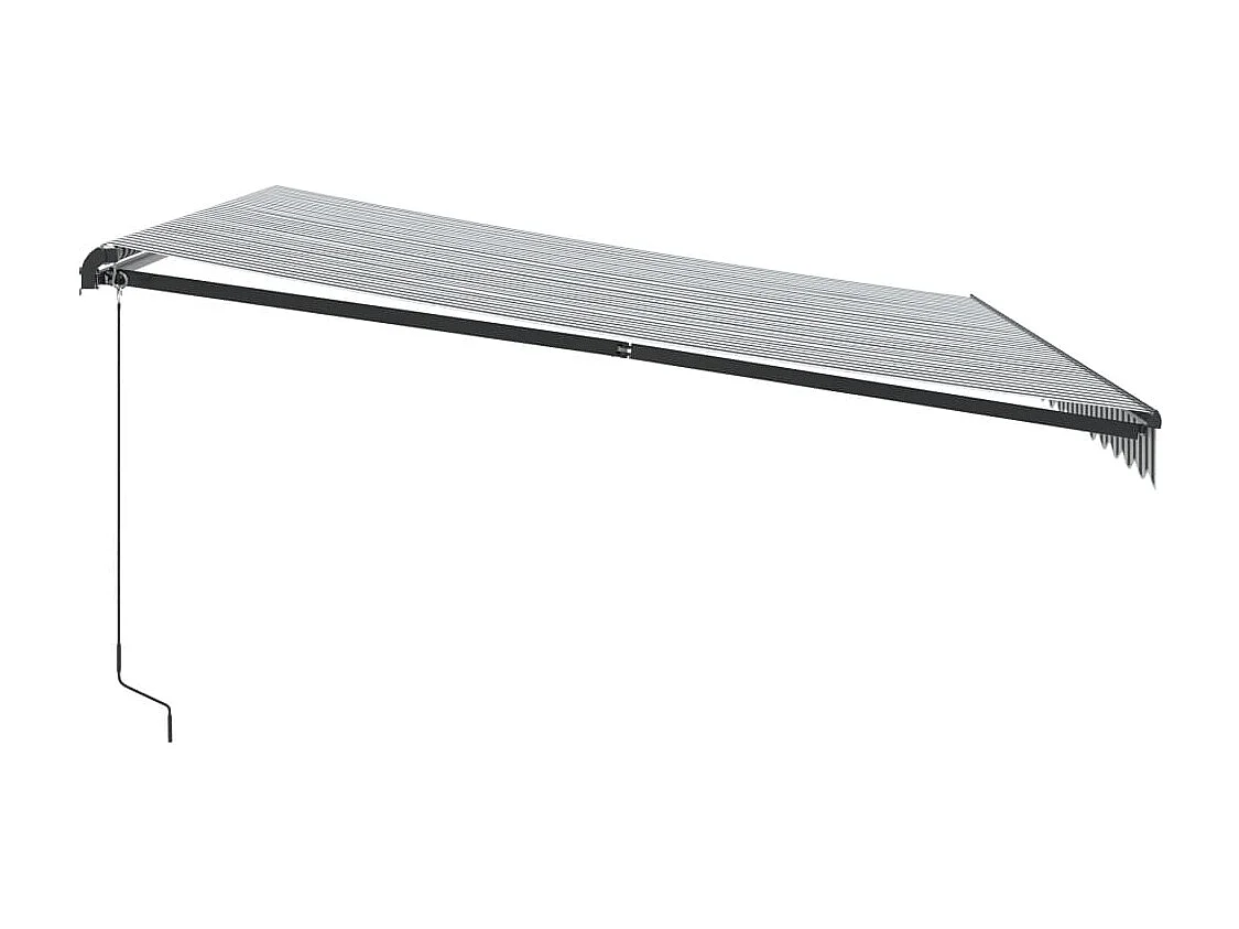 Luifel handmatig uittrekbaar en LED 450x300 cm antraciet en wit BE531555