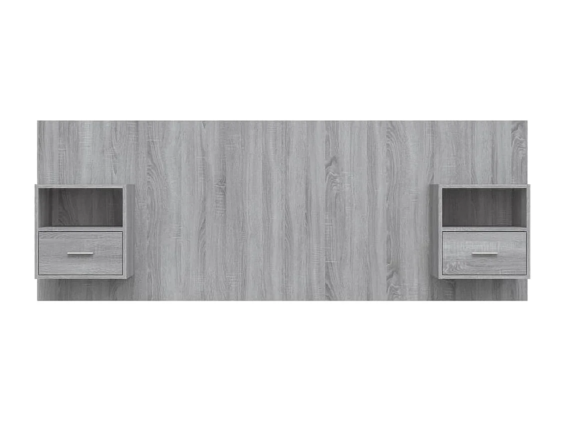 Tête de lit avec armoires sonoma gris Bois d'ingénierie FR93146