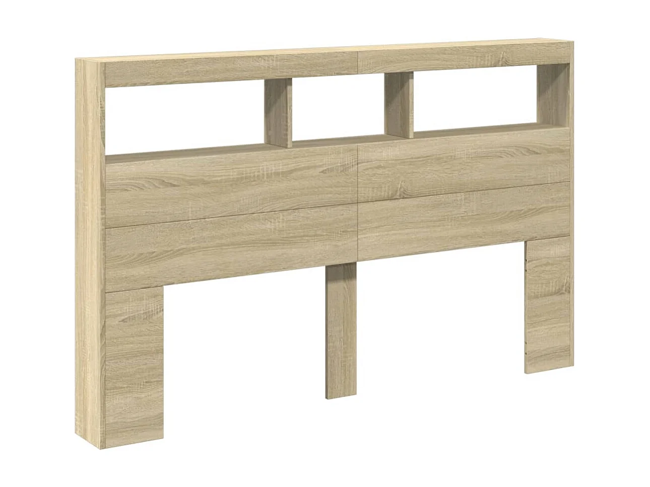 Armoire tête de lit avec LED chêne sonoma 160x17x102 cm FR61880