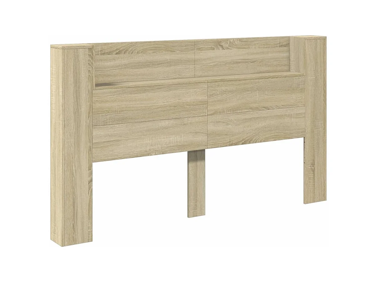 Testiera | Testata del letto con Contenitore a LED Rovere Sonoma 180x16,5x103,5 cm