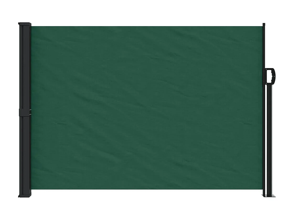 Auvent latéral rétractable vert foncé 140x600 cm FR34336