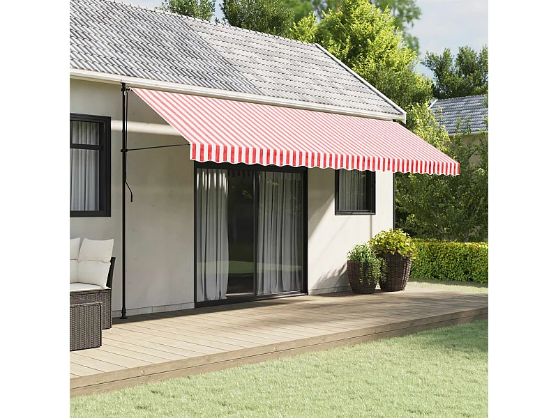 Vervangingsdoek voor luifelrok gestreept 5 m rood en wit BE520468